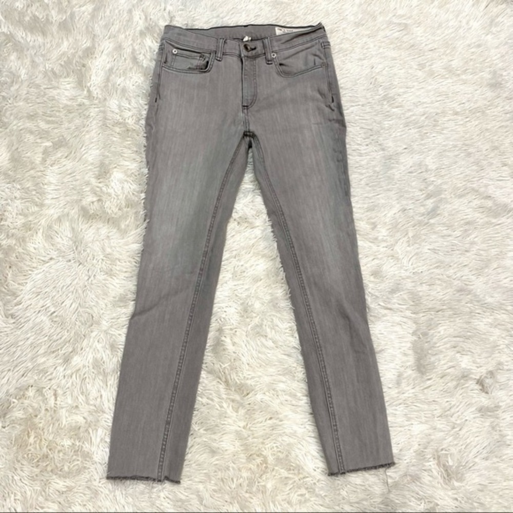rag & bone Skinny Jeans in Olive Gray - Picture 2 of 14